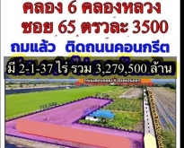 ที่ดินคลองหก คลองหลวง ใกล้ อบต. คลองหก ขนาด 2 ไร่ 1 งาน 37 ตรว.