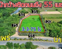 ขายที่ดินสวย  3-3-75 ไร่   ติดถนนเส้นหลัก 101 แพร่-น่าน