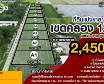 ขายที่ดินคลอง 12 หนองเสือ ขนาด642 ตรว.ราคา1.57Mฟรีโอน