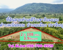 ที่ดินสวยทำเลดีวิวเขาล้อมรอบ ตำบลเนินหอม ปราจีนบุรี